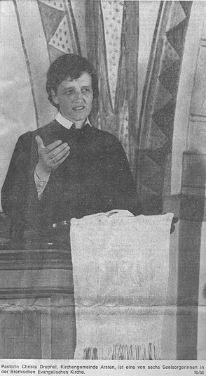 5. Juni 1981 Pastorin in Habenhausen: Christa Drephal