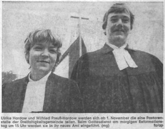 31. Oktober 1982: Wilfried Preu&szlig;-Hardow, Hilfsprediger in Arsten von 1980 bis 1981, Mitglied der Kantorei (Tenor!!!)