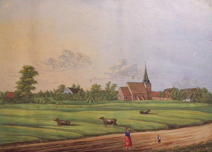 Aquarell 37,5x49 cm von Johann Friedrich Jacobsen (1804-1870)