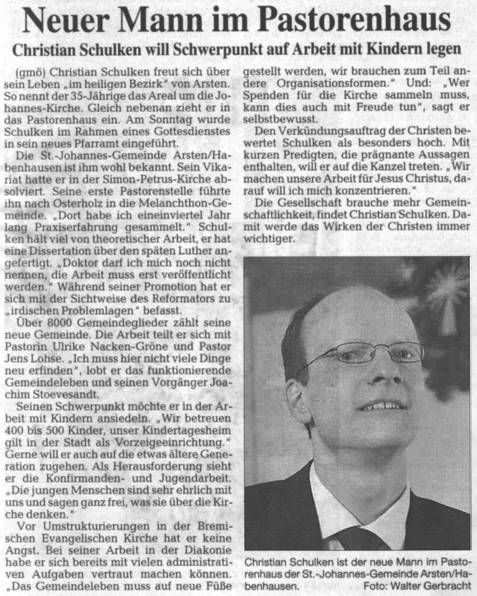 Weser Kurier vom 23. Dezember 2004